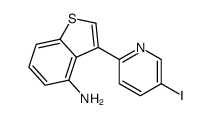 3-(5-iodopyridin-2-yl)-1-benzothiophen-4-amine结构式