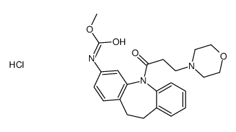 methyl N-[11-(3-morpholin-4-ylpropanoyl)-5,6-dihydrobenzo[b][1]benzazepin-2-yl]carbamate,hydrochloride Structure
