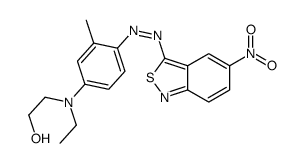 2-[乙基[3-甲基-4-[(5-硝基-2,1-苯并异噻唑-3-基)偶氮]苯基]氨基]乙醇结构式