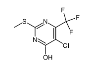 5-Chloro-2-methylthio-6-trifluoromethylpyrimidin-4-ol结构式