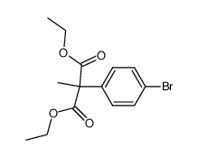 2-(4-bromo-phenyl)-2-methyl-malonic acid diethyl ester Structure