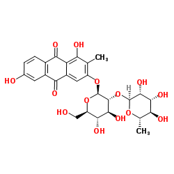 1,3,6-三羟基-2-甲基蒽醌-3-O-新橙皮糖苷结构式