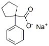 1-Phenyl-1-cyclopentanecarboxylic acid sodium salt Structure