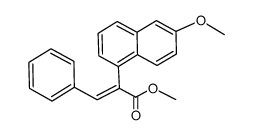 methyl (E)-2-(6-methoxynaphthalen-1-yl)-3-phenylacrylate Structure