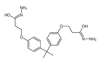 3-[4-[2-[4-(3-hydrazinyl-3-oxopropoxy)phenyl]propan-2-yl]phenoxy]propanehydrazide结构式