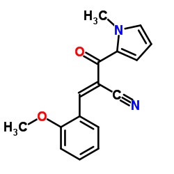 (2E)-3-(2-Methoxyphenyl)-2-[(1-methyl-1H-pyrrol-2-yl)carbonyl]acrylonitrile Structure