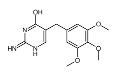 2-氨基-5-[(3,4,5-三甲氧基苯基)甲基]-1H-嘧啶-4-酮结构式