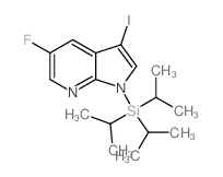 5-氟-3-碘-1-三异丙基甲硅烷基-1H-吡咯并[2,3-b]吡啶结构式