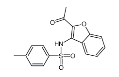 N-(2-acetyl-1-benzofuran-3-yl)-4-methylbenzenesulfonamide结构式