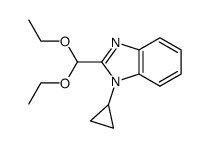 1-cyclopropyl-2-(diethoxymethyl)-1H-benzimidazole结构式