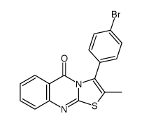 3-(4-BROMOPHENYL)-2-METHYL-5H-THIAZOLO[2,3-B]QUINAZOLIN-5-ONE结构式