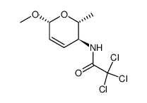 Methyl-2,3,4,6-tetradesoxy-4-trichloracetamido-β-D-erythro-hex-2-enopyranosid结构式