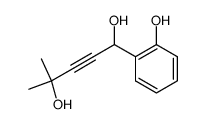 1-(2-hydroxy-phenyl)-4-methyl-pent-2-yne-1,4-diol结构式