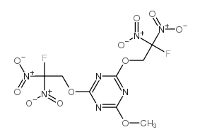 2-Methoxy-4,6-bis(2-fluoro-2,2-dinitroethoxy)-1,3,5-triazine structure