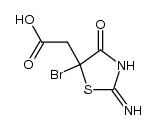 2-(5-bromo-2-imino-4-oxothiazolidin-5-yl)acetic acid Structure