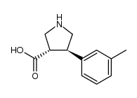 TRANS-4-(M-TOLYL)PYRROLIDINE-3-CARBOXYLIC ACID HYDROCHLORIDE结构式