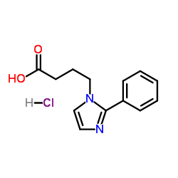 4-(2-Phenyl-1H-imidazol-1-yl)butanoic acid hydrochloride (1:1)结构式