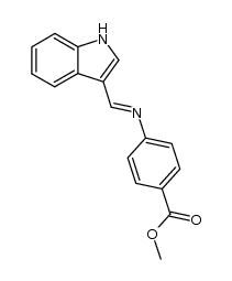 methyl 4-(1H-indol-3-ylmethyleneimino)-benzoate Structure