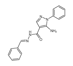 5-amino-N'-benzylidene-1-phenyl-1H-pyrazole-4-carbohydrazide Structure