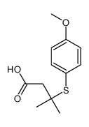 3-(4-methoxyphenyl)sulfanyl-3-methylbutanoic acid结构式