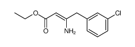 ethyl (2Z)-3-amino-4-(3-chlorophenyl)but-2-enoate结构式