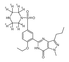 5-[2-ethoxy-5-(2,2,3,3,5,5,6,6-octadeuteriopiperazin-1-yl)sulfonylphenyl]-1-methyl-3-propyl-4H-pyrazolo[4,3-d]pyrimidin-7-one Structure