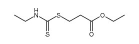 3-ethylthiocarbamoylsulfanyl-propionic acid ethyl ester Structure
