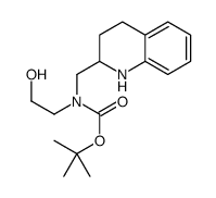 2-Methyl-2-propanyl (2-hydroxyethyl)(1,2,3,4-tetrahydro-2-quinoli nylmethyl)carbamate Structure