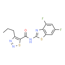 N-(4,6-二氟苯并[d]噻唑-2-基)-4-丙基-1,2,3-噻二唑-5-甲酰胺结构式
