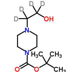 1-BOC-4-(2-Hydroxyethyl)piperazine-d4 Structure