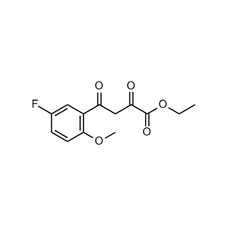 4-(5-氟-2-甲氧基苯基)-2,4-二氧代丁酸乙酯结构式