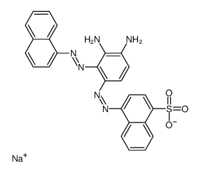 sodium 4-[[diamino(naphthylazo)phenyl]azo]naphthalene-1-sulphonate Structure