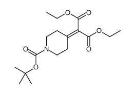 4-(1,3-二乙氧基-1,3-二氧代丙烷-2-基)哌啶-1-羧酸叔丁酯结构式