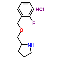 2-(2-Fluoro-benzyloxymethyl)-pyrrolidine hydrochloride Structure