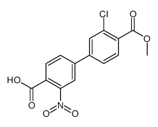 4-(3-chloro-4-methoxycarbonylphenyl)-2-nitrobenzoic acid Structure