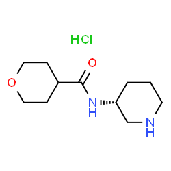 (R)-N-(Piperidin-3-yl)-tetrahydro-2H-pyran-4-carboxamide hydrochloride结构式