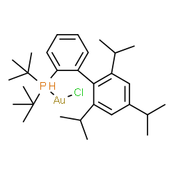 Chloro[2-di-tert-butyl(2′,4′,6′-triisopropylbiphenyl)phosphine] gold(I) Structure