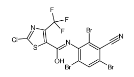 2-chloro-N-(2,4,6-tribromo-3-cyanophenyl)-4-(trifluoromethyl)-1,3-thiazole-5-carboxamide Structure