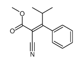 methyl 2-cyano-4-methyl-3-phenylpent-2-enoate结构式