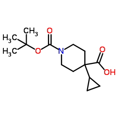 N-Boc-4-cyclopropylpiperidine-4-carboxylic Acid Structure