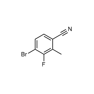 4-溴-3-氟-2-甲基苯甲腈结构式