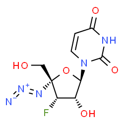 4'-C-azido-3'-deoxy-3'-fluoro-Uridine Structure