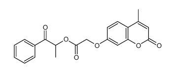 1-oxo-1-phenylpropan-2-yl 2-(4-methylcoumarin-7-yloxy)acetate结构式