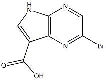 2-溴-5H-吡咯并[2,3-b]吡嗪-7-羧酸结构式