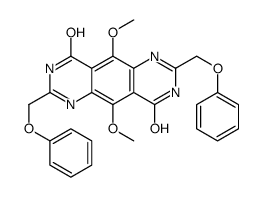 (9CI)-1,6-二氢-5,10-二甲氧基-2,7-双(苯氧基甲基)-嘧啶并[4,5-g]喹唑啉-4,9-二酮结构式