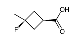 顺式-3-氟-3-甲基环丁-1-羧酸结构式