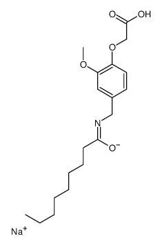sodium,2-[2-methoxy-4-[(nonanoylamino)methyl]phenoxy]acetate结构式
