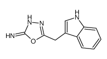 5-(1H-indol-3-ylmethyl)-1,3,4-oxadiazol-2-amine Structure
