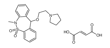 Dibenzo(c,f)(1,2)thiazepine, 6,11-dihydro-6-methyl-11-(2-(1-pyrrolidin yl)ethoxy)-, 5,5-dioxide(Z)-2-butenedioate (1:1)结构式