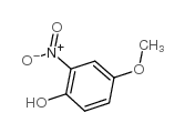 4-甲氧基-2-硝基酚结构式